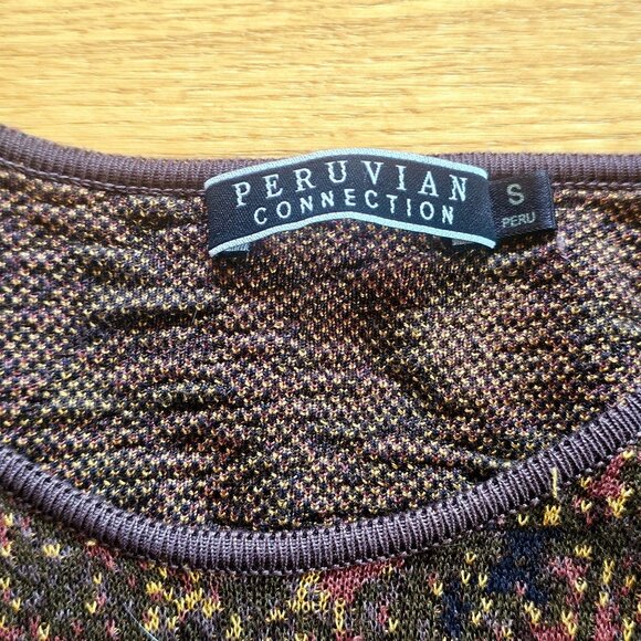 Peruvian Connection Jacquard Sweater Knit Body Con Womens Dress SMALL - Picture 12 of 14